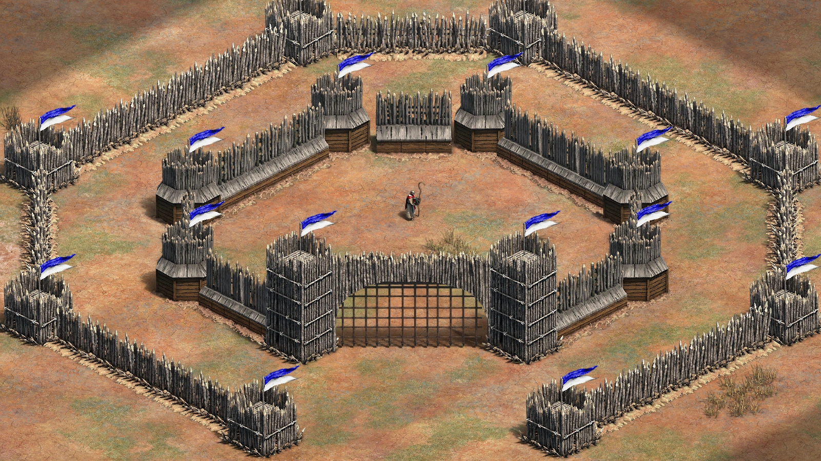 Fortified Palisade Wall Age of Empires II building artwork