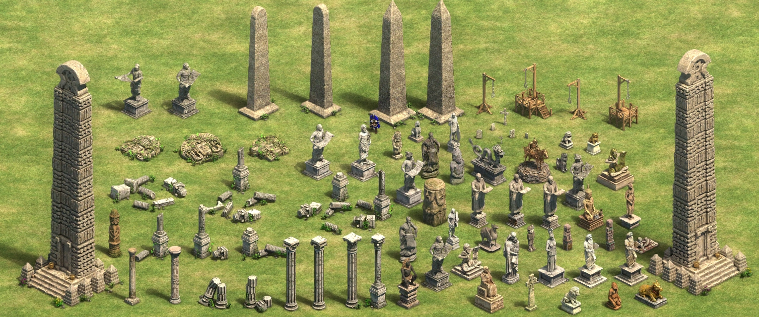 Age of Empires II Scenario Editor monument, obelisk, and sculpture objects