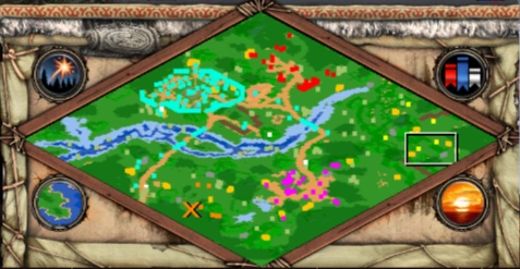 A Barbarian Betrothal co-op scenario minimap for Age of Empires II