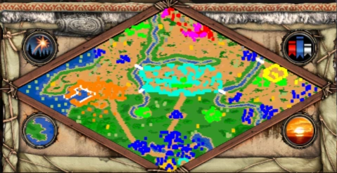 A Titan Amongst Mortals co-op scenario minimap for Age of Empires II