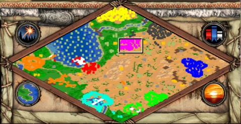 Gurkhan of Persia co-op scenario minimap for Age of Empires II
