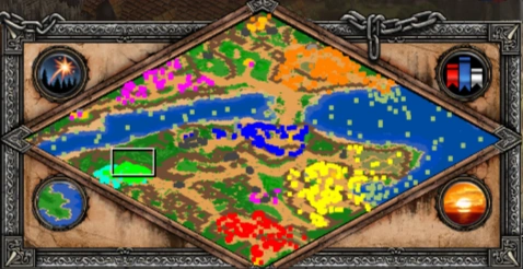 Razing Hellas co-op scenario minimap for Age of Empires II