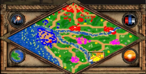 Razzia co-op scenario minimap for Age of Empires II