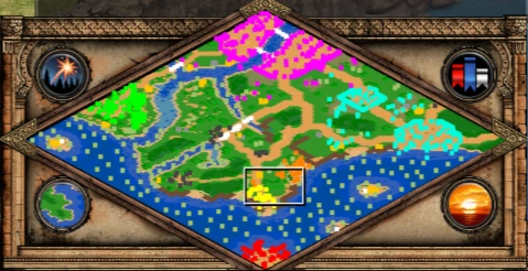 The Battle of Guadalete co-op scenario minimap for Age of Empires II