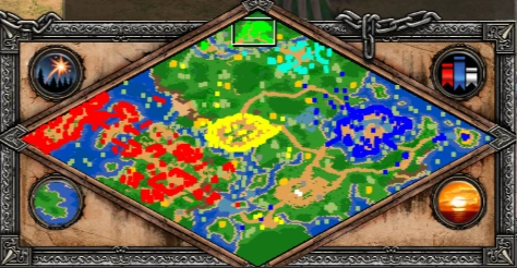 The Belly of the Beast co-op scenario minimap for Age of Empires II