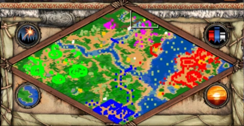 The Scourge of God co-op scenario minimap for Age of Empires II