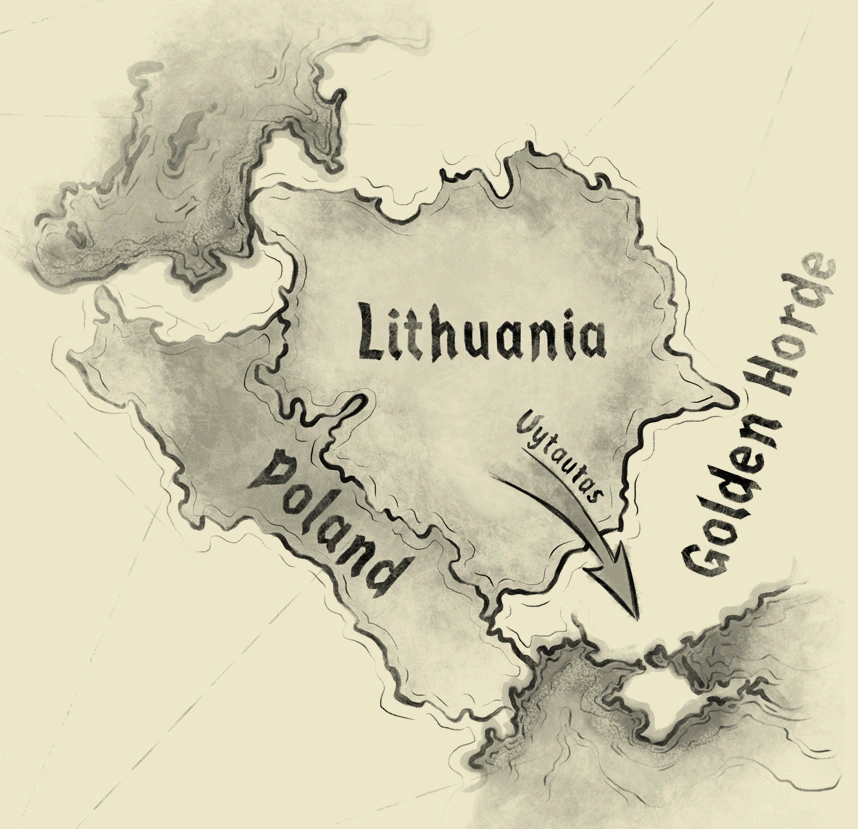 Vytautas’ Crusade Age of Empires II scenario minimap
