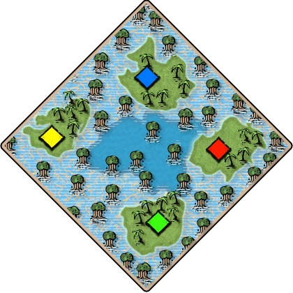 Bog Islands Age of Empires II random map image