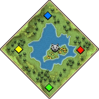 Crater Lake Age of Empires II random map image