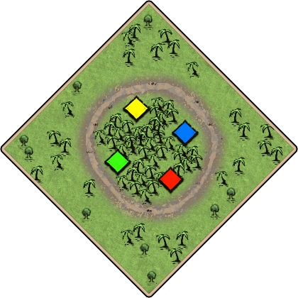 Enclosed Age of Empires II random map image