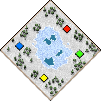 Ghost Lake Age of Empires II random map image