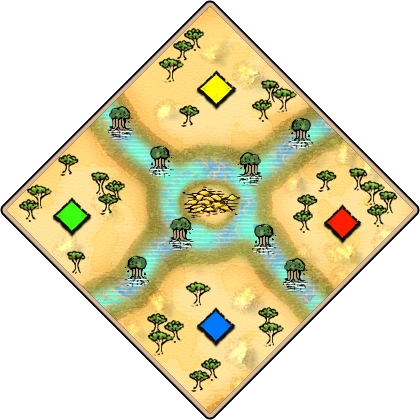 Golden Stream Age of Empires II map artwork