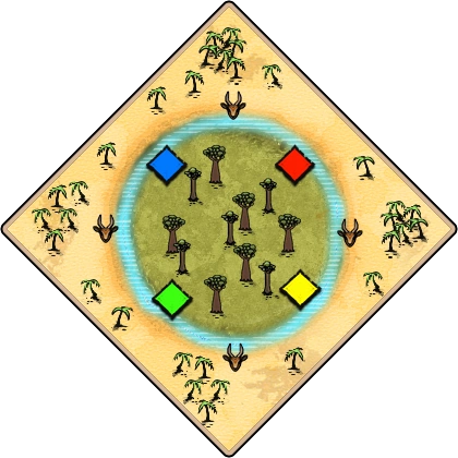 Hollow Woodlands Age of Empires II map artwork