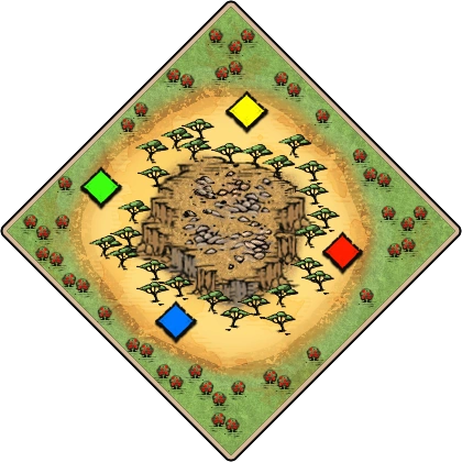 Shrubland Age of Empires II map artwork