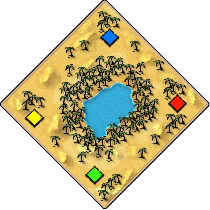Oasis Age of Empires II random map image
