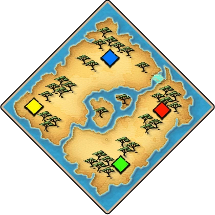 Rivers Age of Empires II random map image