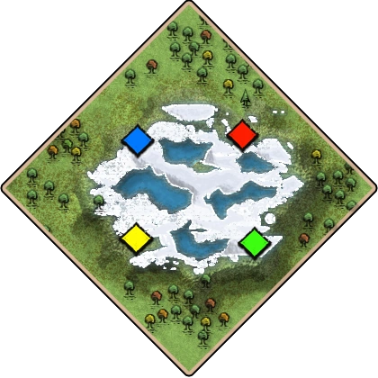 Alpine Lakes Age of Empires II map artwork