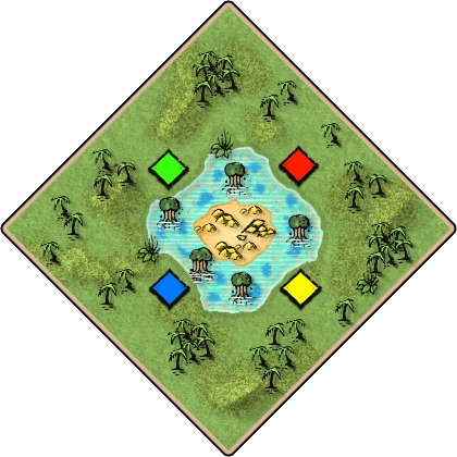 Golden Swamp Age of Empires II map artwork