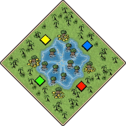 Shoals Age of Empires II map artwork