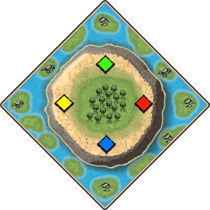 Volcanic Island Age of Empires II map artwork