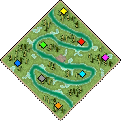 Swirling River Age of Empires II map artwork