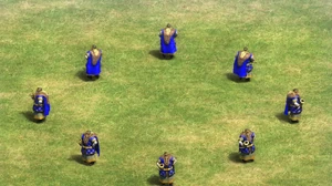 Norse King units on a grassy battlefield