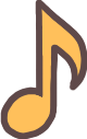 Symbol Musical Note Yellow Emoji