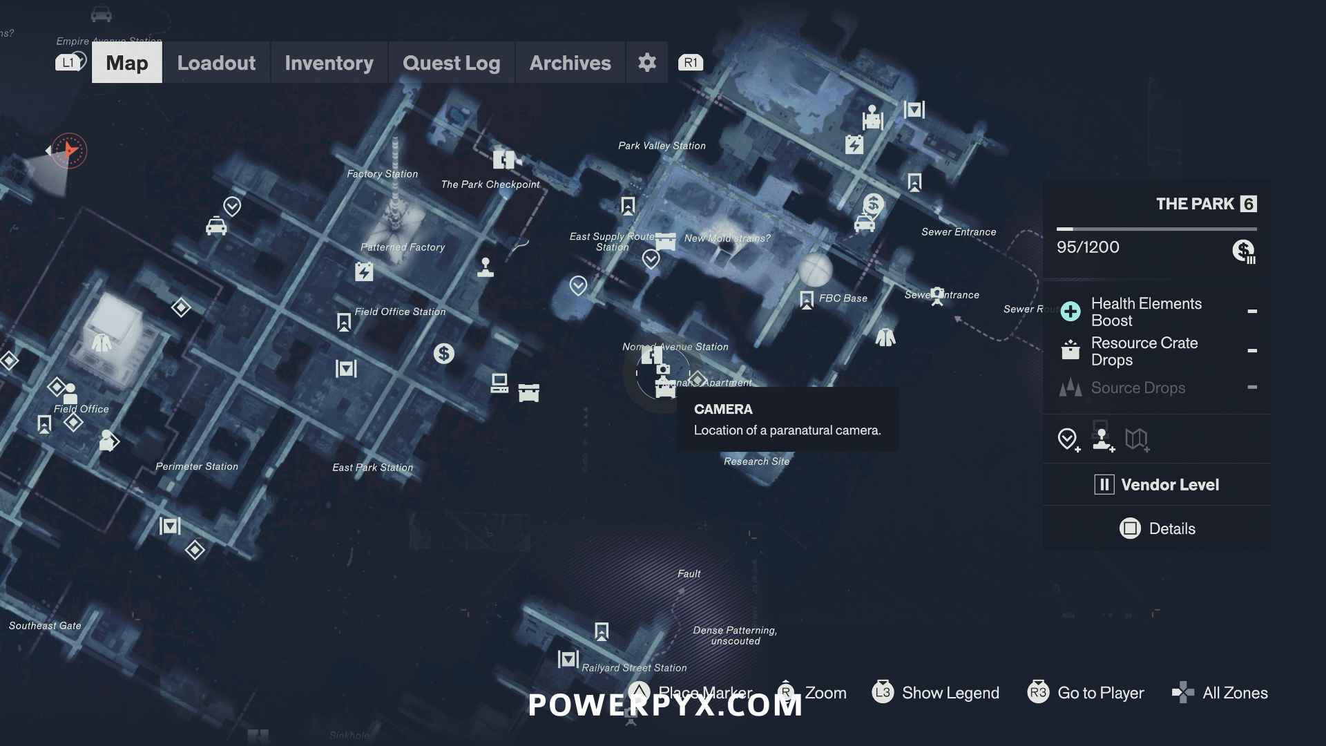 The Park Collectibles — All Locations