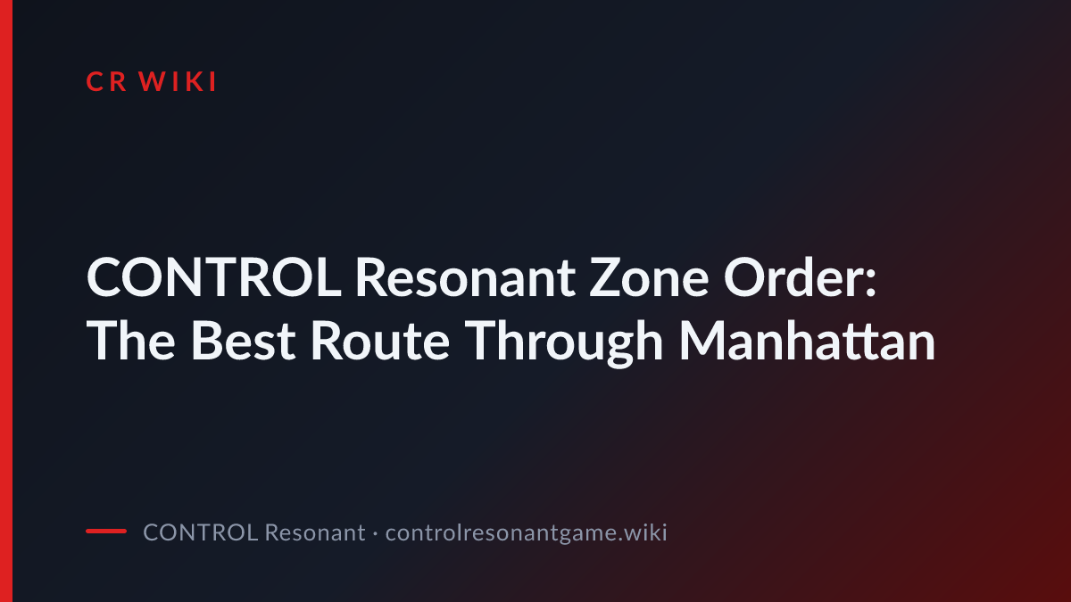 Zone Order: Best Route Through Manhattan
